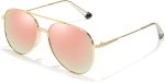 Tangle Free Aviator Sunglasses for Women Men Polarized Sun Glasses With UV Protection 2026 Fasion Trendy Shades