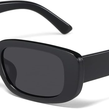 Rectangle Sunglasses for Women Men Trendy  Retro 90s Sun Glasses UV Protection Cool Square Frame