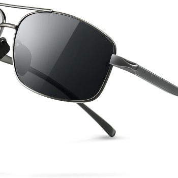 Ultra Lightweight Rectangular Polarized Sunglasses Men UV400 Protection