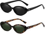 Square Polarized Sunglasses for Men and Women Lightweight Frame Sun Glasses with UV Protection