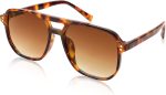 Walnut Wood Sunglasses with Black Polarized Lenses for Men and Women | 100% UVA/UVB Ray Protection